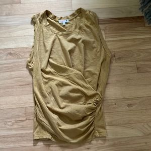 Sundry tee faux wrap sleeveless tee size 2 pima cotton